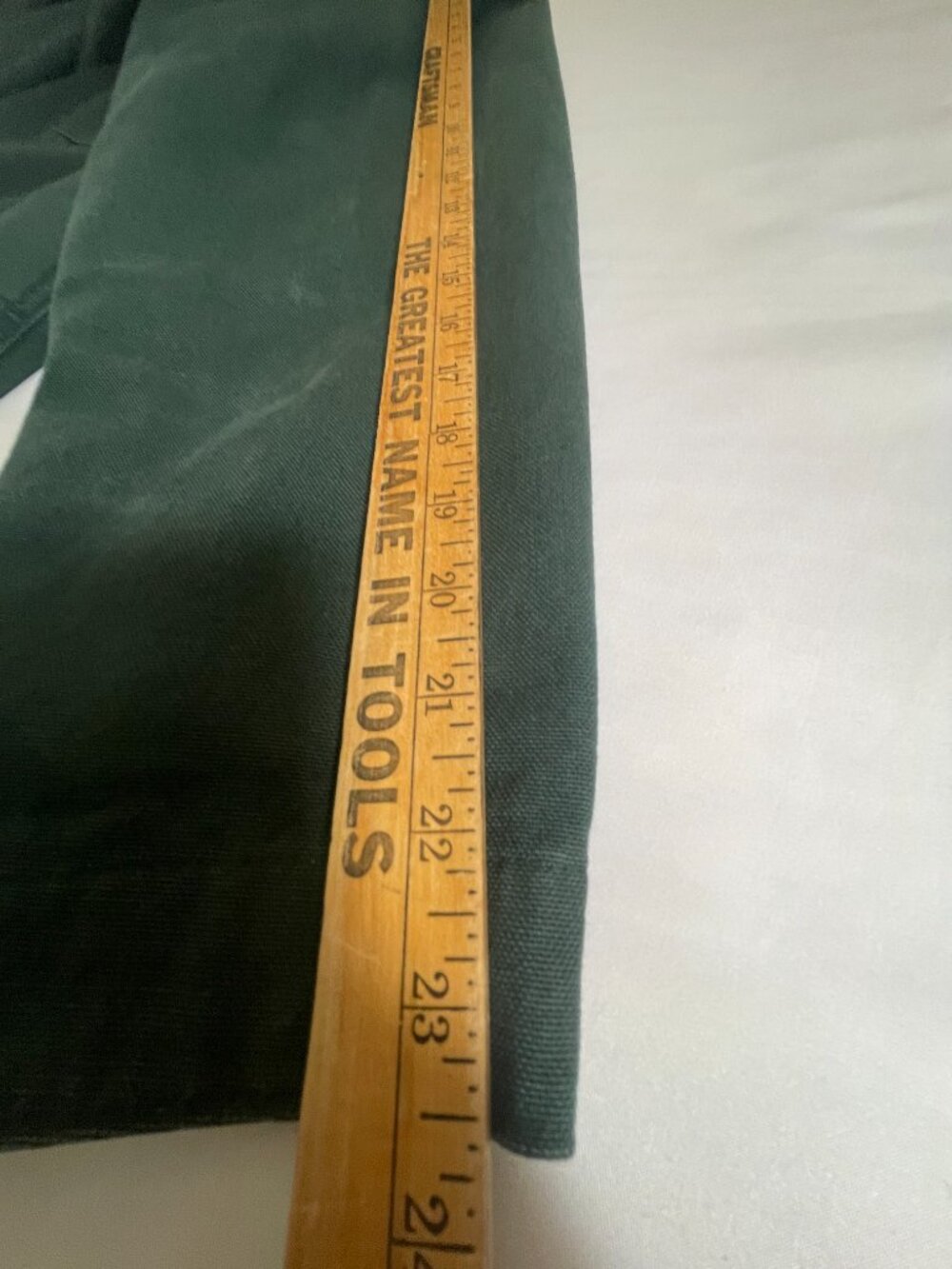Vintage L.L. Bean Wool Plaid Lined Barn Coat Large Green - Picture 14 of 14